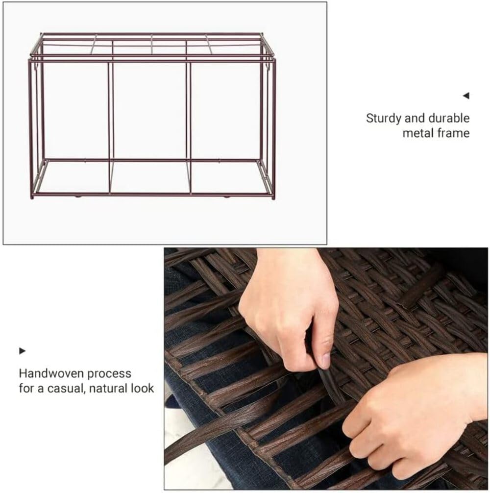 Foto 4 | Cesta De Almacenamiento Songmics 160 L Con Tapa, Marrón, Para Dormitorio O Lavandería - Venta Internacional.