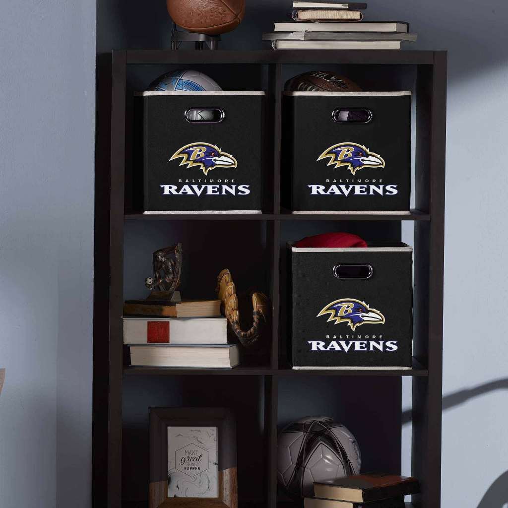 Foto 3 pulgar | Cubo De Almacenamiento Franklin Sports Nfl Baltimore Ravens De 11 X 11 Cm - Venta Internacional.