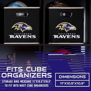 Foto 3 | Cubo De Almacenamiento Franklin Sports Nfl Baltimore Ravens De 11 X 11 Cm - Venta Internacional.
