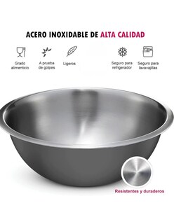 Foto 6 | Bowl Acero Inoxidable Juego De Tazones 3pz C/tapa Royal Haus