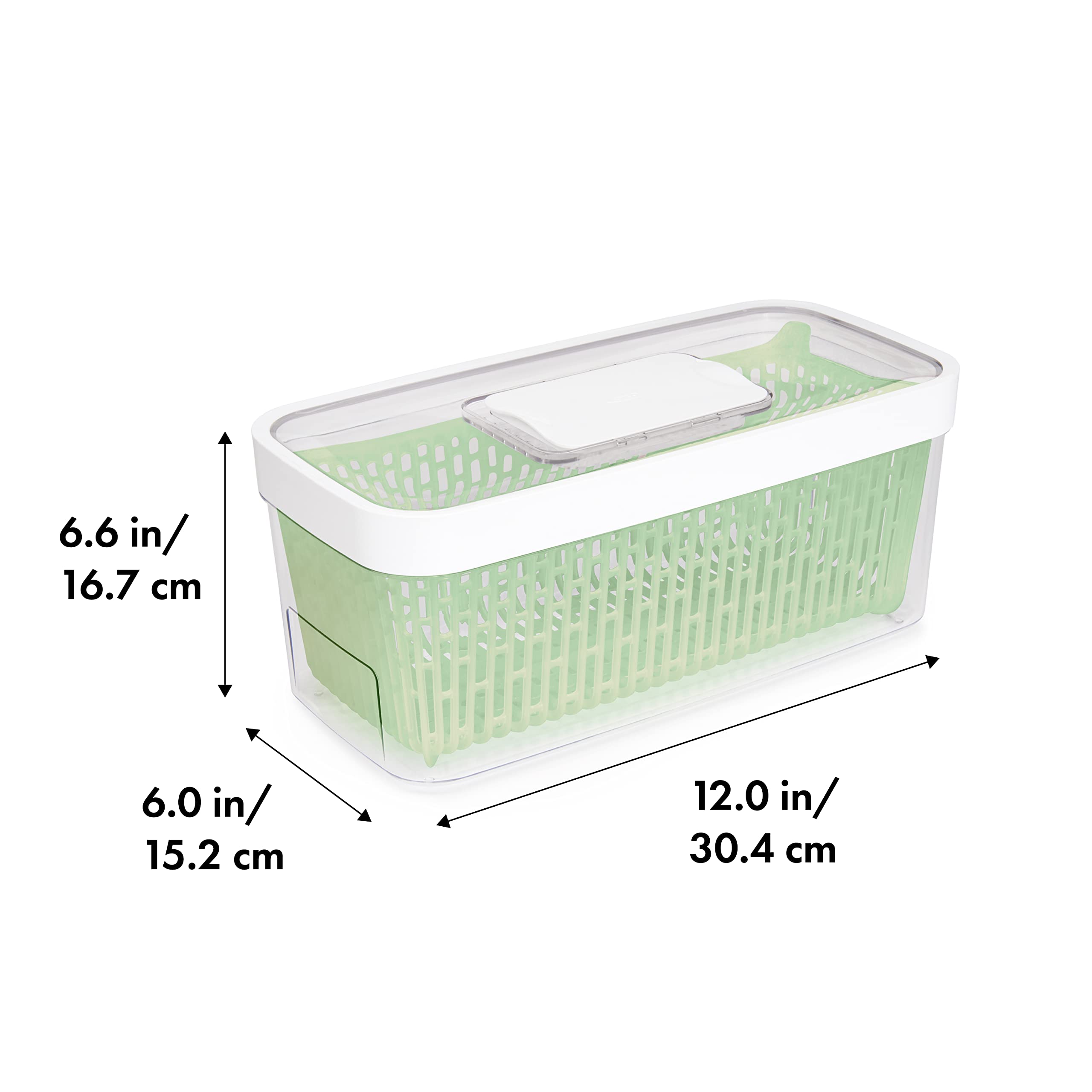 Foto 3 pulgar | Produce Keeper Oxo Good Grips Greensaver Large, 4,7 L, Color Blanco - Venta Internacional.