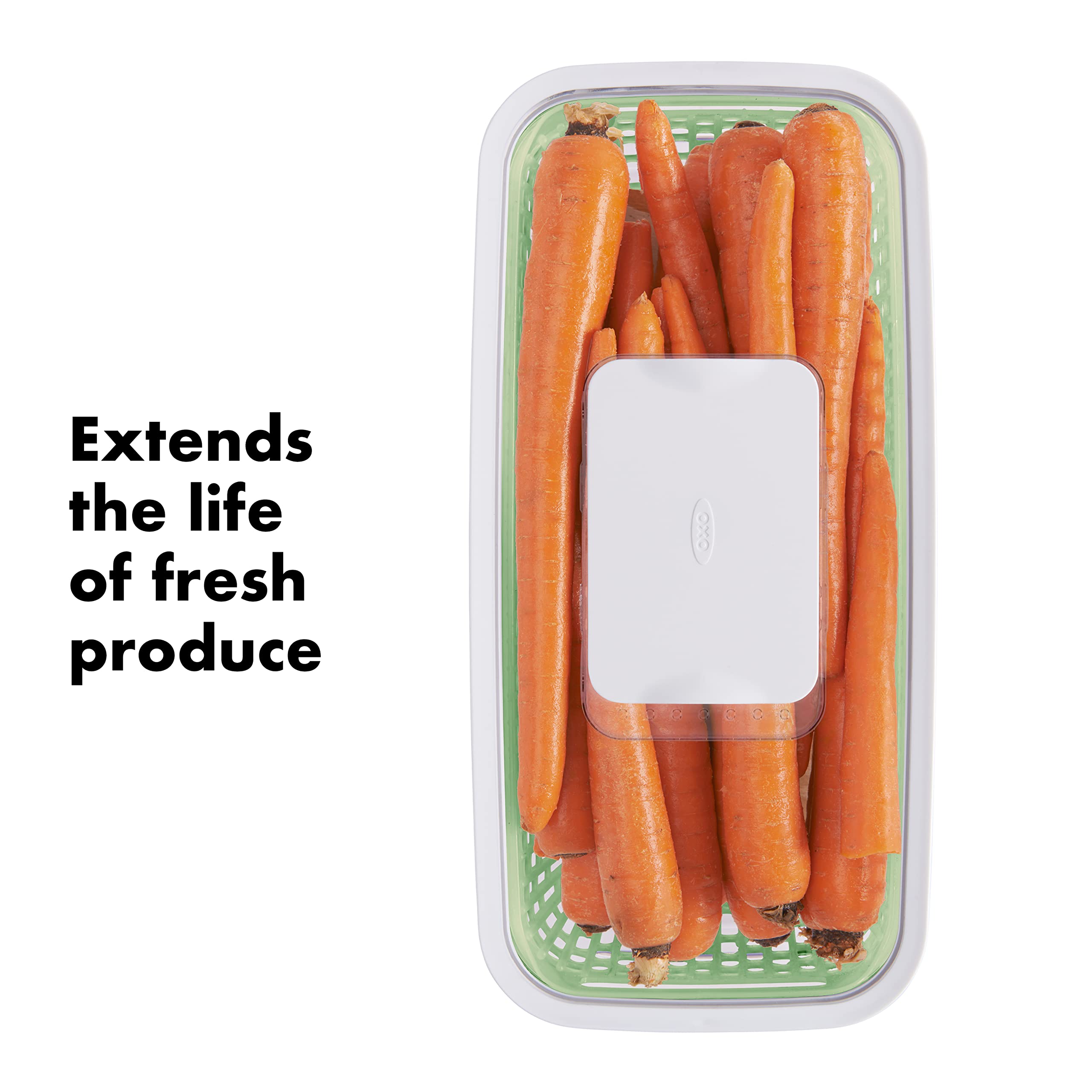 Foto 4 pulgar | Produce Keeper Oxo Good Grips Greensaver Large, 4,7 L, Color Blanco - Venta Internacional.