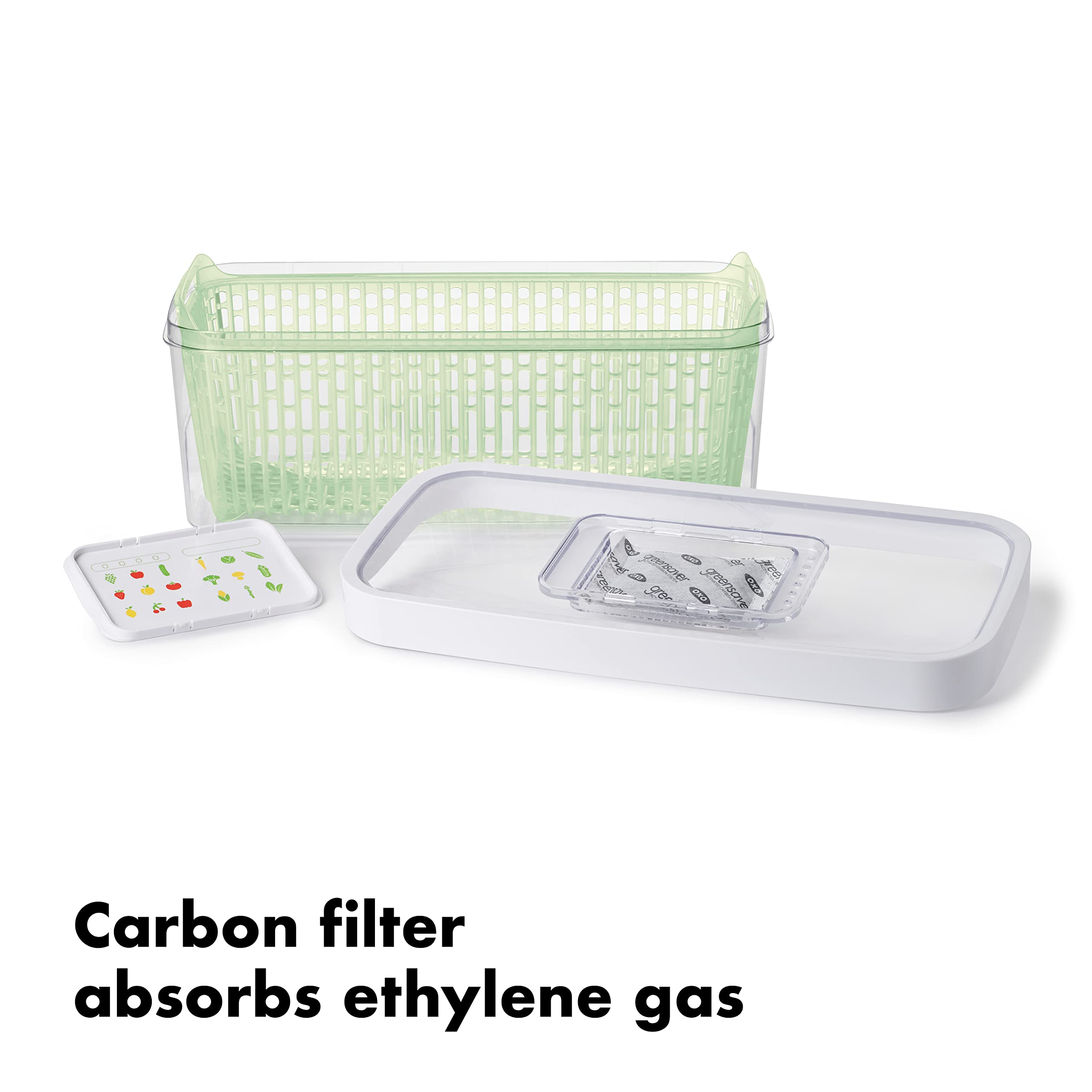 Foto 5 pulgar | Produce Keeper Oxo Good Grips Greensaver Large, 4,7 L, Color Blanco - Venta Internacional.