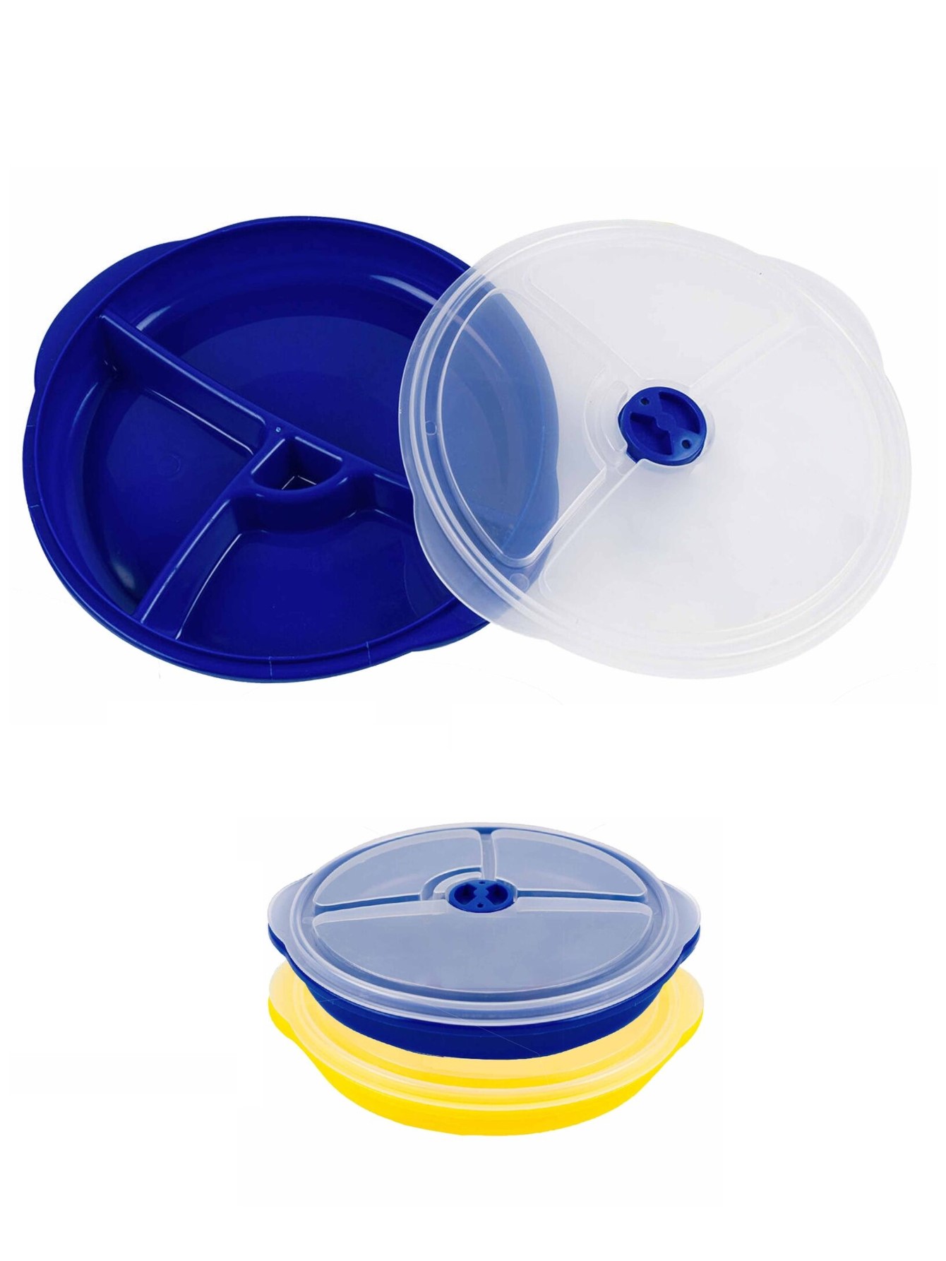 Paquete de 2 Contenedores para Comida con Separaciones