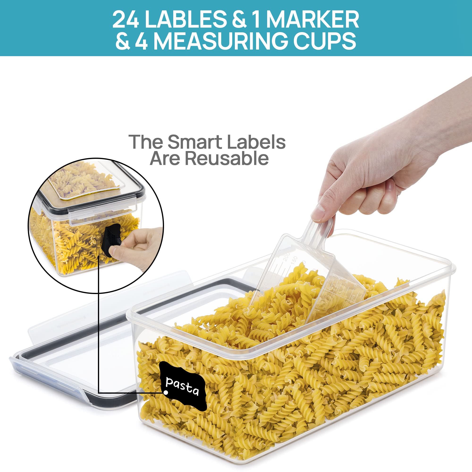 Foto 5 pulgar | Contenedores De Almacenamiento De Alimentos Vtopmart, Juego De 8 Piezas, 3,2 Litros Con Tapas - Venta Internacional.