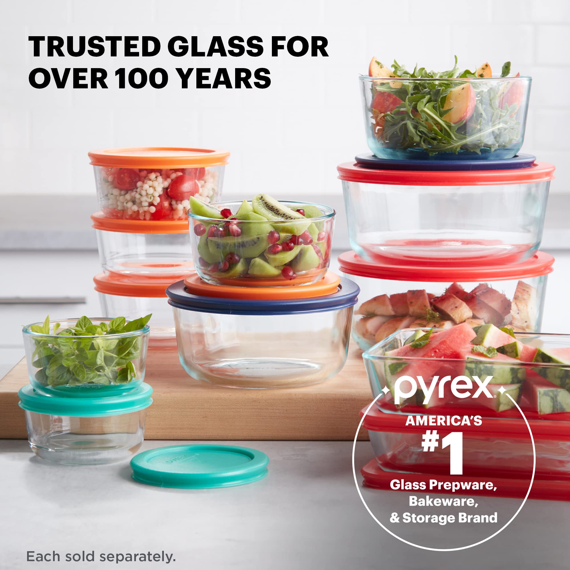 Foto 6 pulgar | Recipiente De Almacenamiento De Alimentos Pyrex Simply Store Para 4 Tazas (paquete De 4) - Venta Internacional.