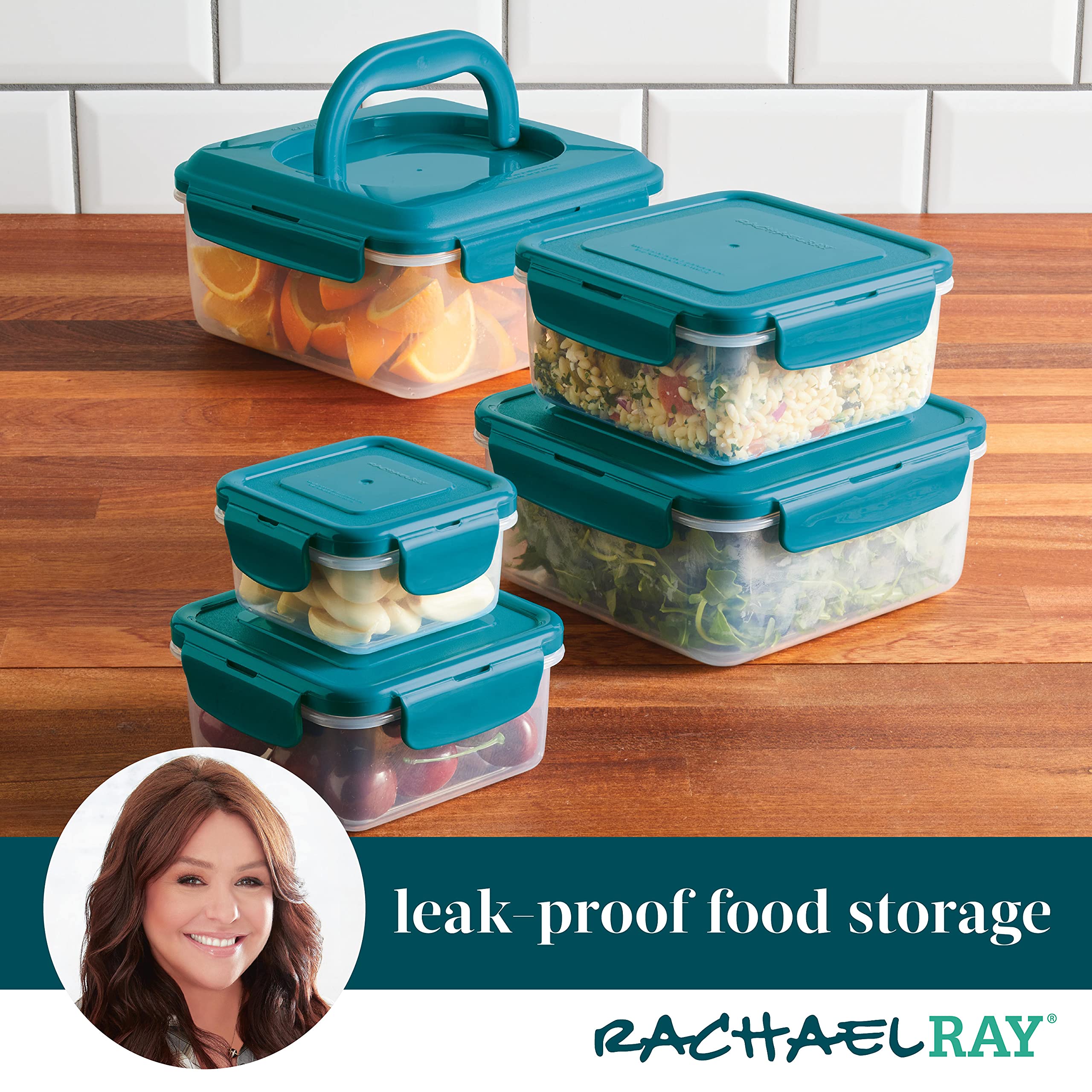 Foto 5 pulgar | Contenedor De Almacenamiento De Alimentos Rachael Ray A Prueba De Fugas, Juego De 10 Piezas - Venta Internacional.
