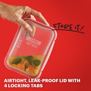 Foto 2 | Recipiente De Almacenamiento De Alimentos Pyrex Freshlock Glass, 8 Tazas - Venta Internacional.