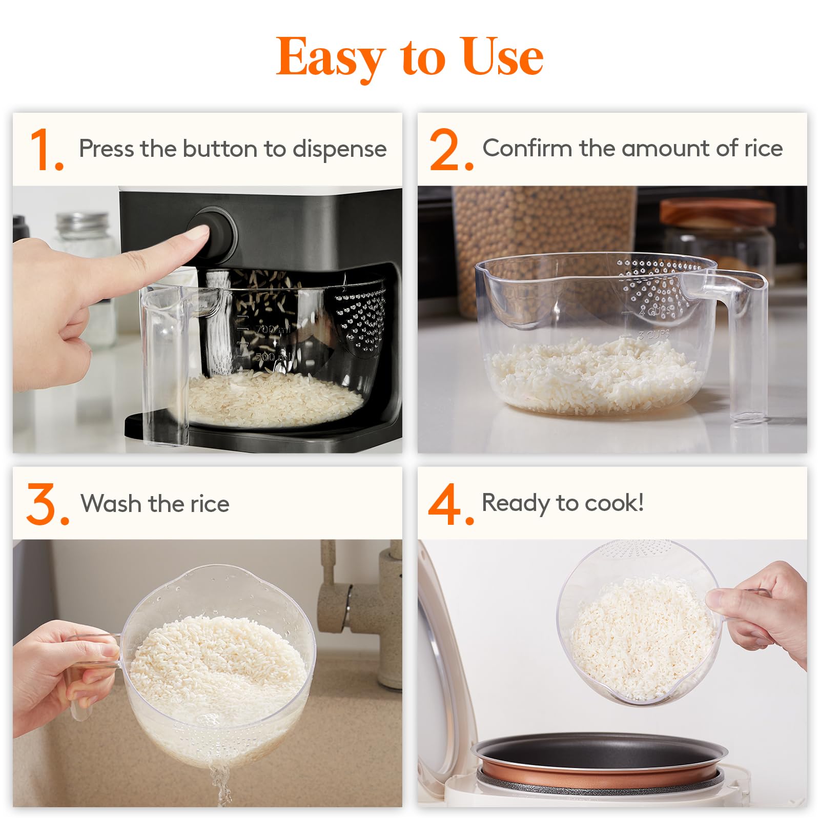 Foto 7 | Dispensador de Arroz Lifewit de 25,4 kg Sellado a Prueba de Humedad sin BPA - Venta Internacional