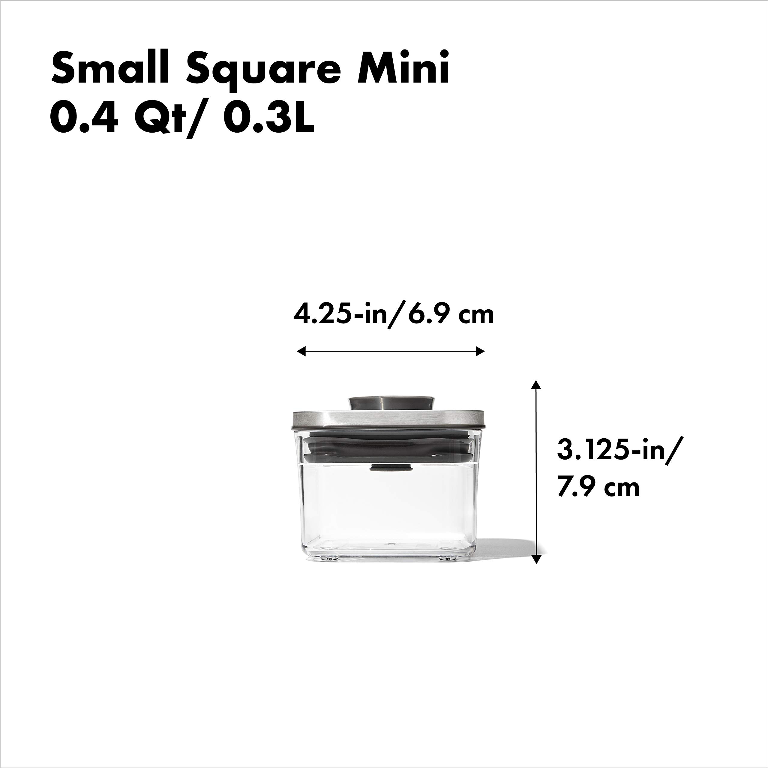 Foto 3 pulgar | Recipiente Oxo Steel Pop Small Square 0.3 l - Venta Internacional