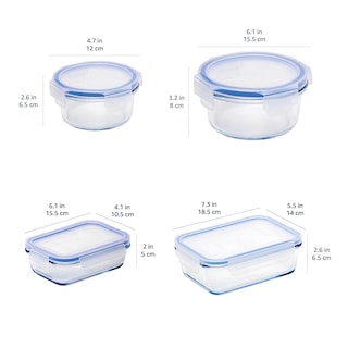 Foto 4 | Contenedores De Almacenamiento De Alimentos Amazon Basics De Vidrio A Prueba De Fugas, 14 Piezas - Venta Internacional.