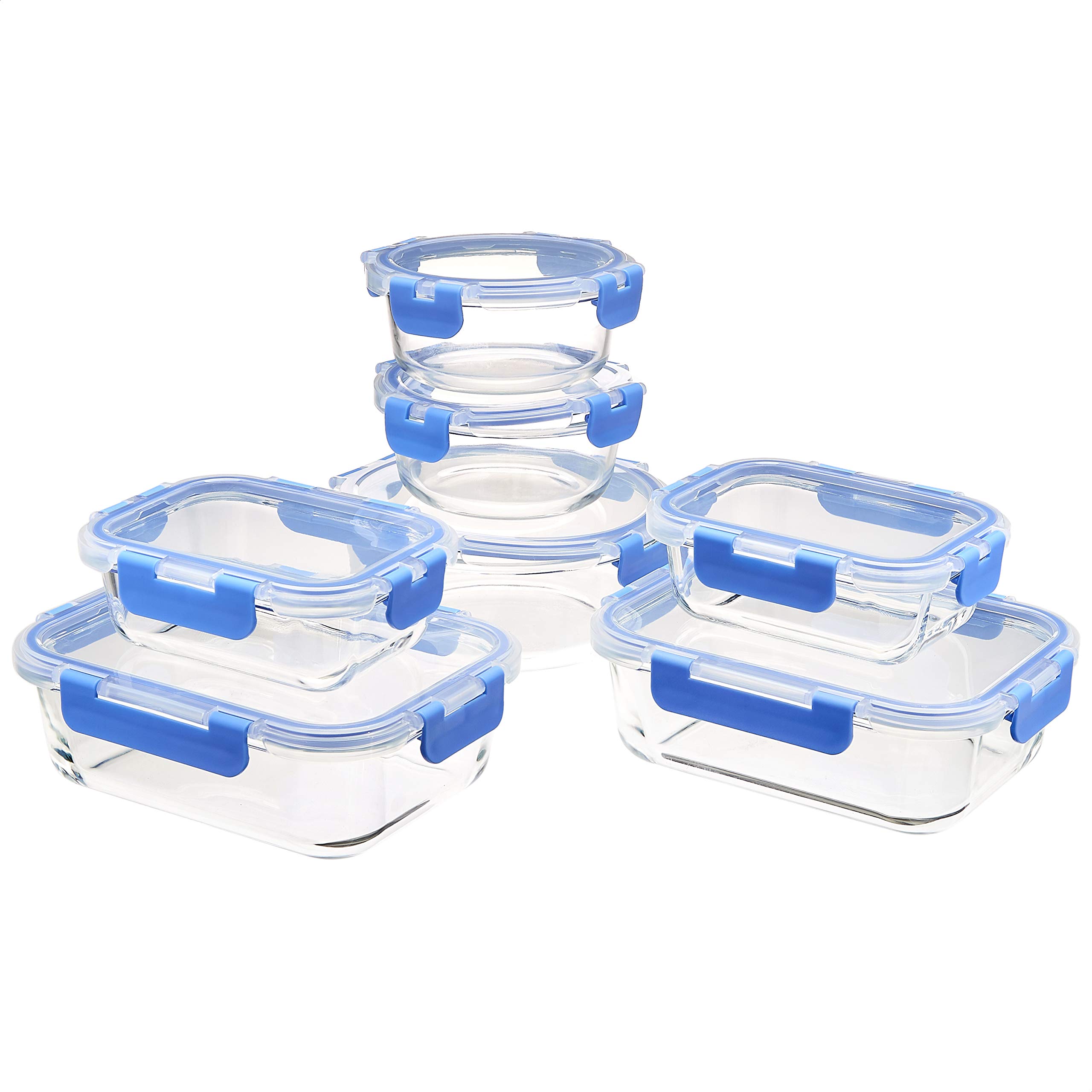 Recipientes De Vidrio Amazon Basics De 14 Piezas - Venta Internacional.