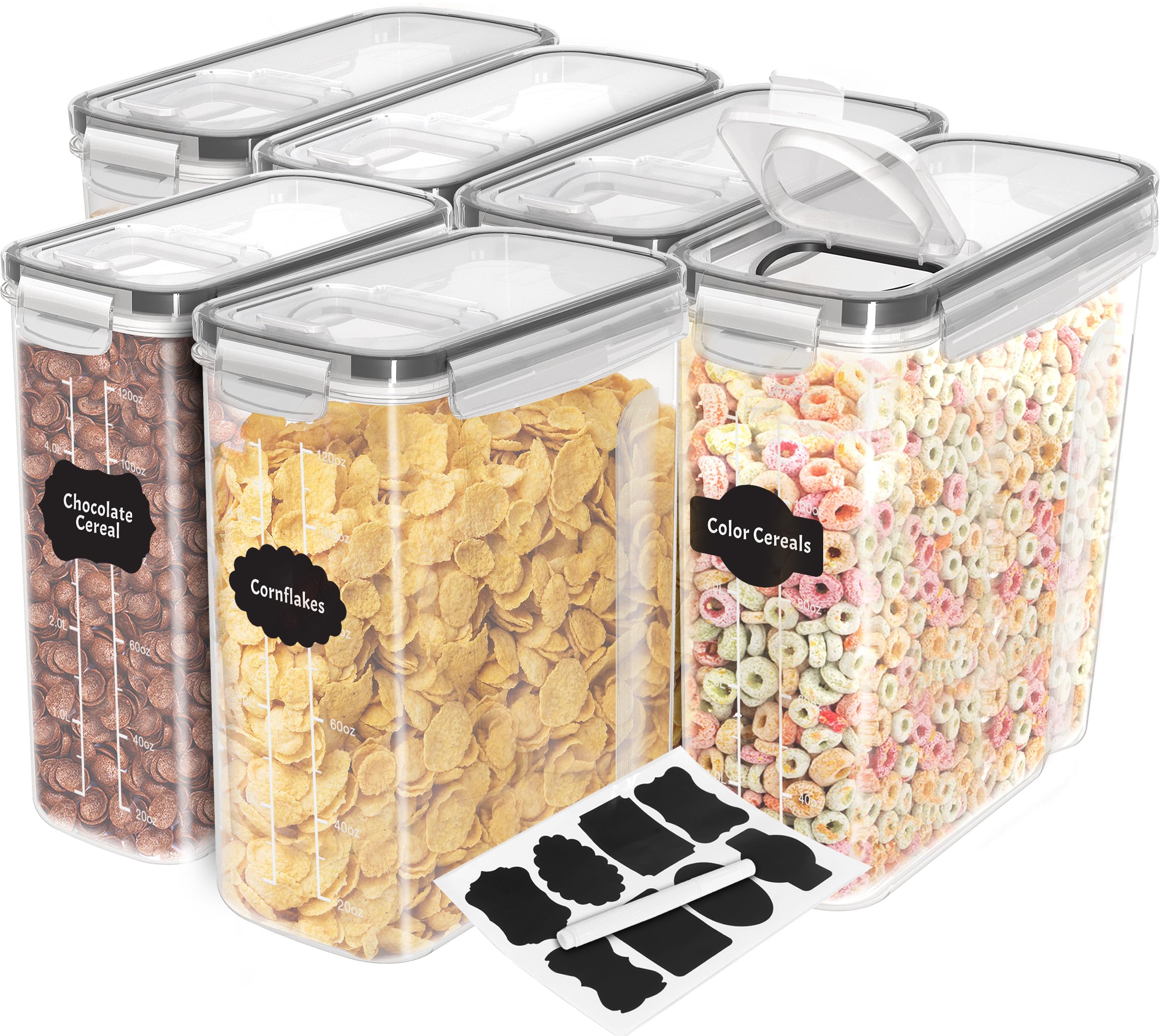 Foto 1 | Recipientes Herméticos Para Cereales Utopia Kitchen, 4 Litros, Paquete De 6 - Venta Internacional.