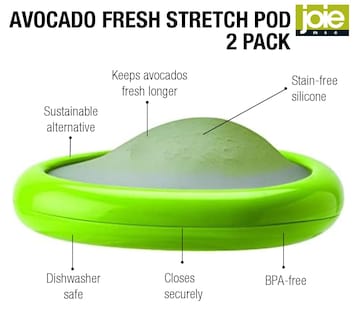 Foto 3 | Frigorífico Joie Keep Fresh Con Cápsula Elástica Con Forma De Aguacate, Verde, Paquete De 2 - Venta Internacional.