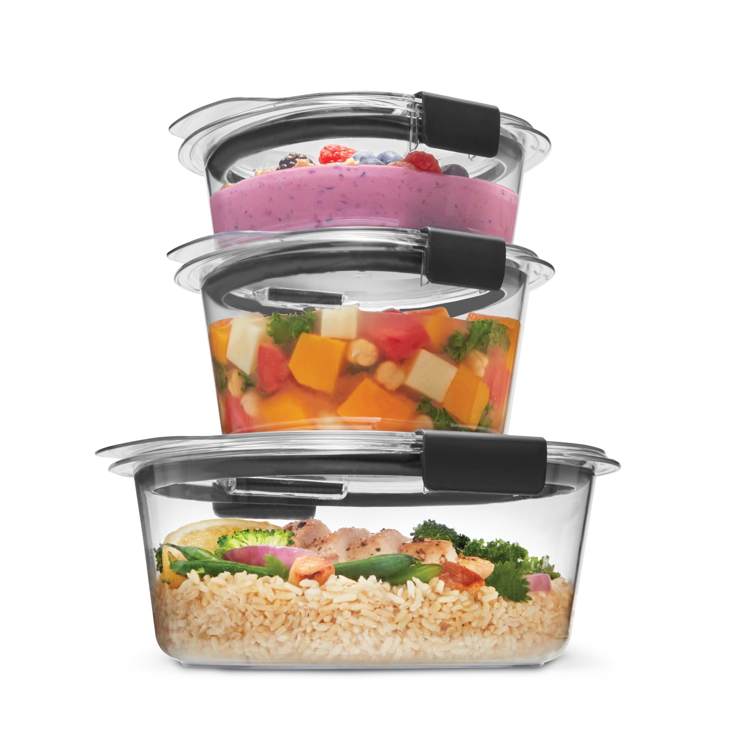 Foto 2 pulgar | Contenedores De Almacenamiento De Alimentos Rubbermaid Brilliance , Juego De 6 Piezas - Venta Internacional.