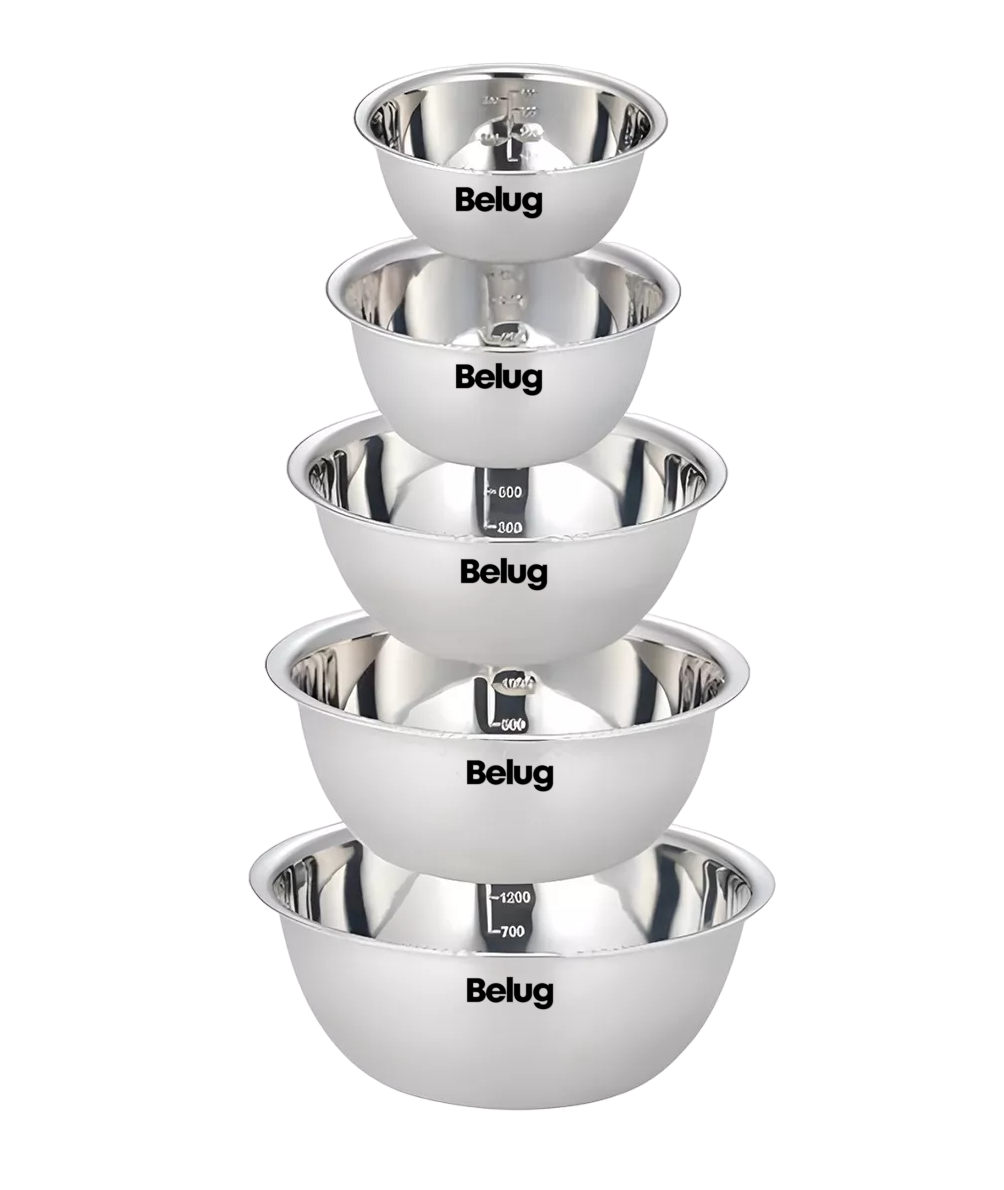 Foto 2 pulgar | Juego De Tazones Belug De Grado Alimenticio De Acero Inoxidable 5 Pcs, Plata