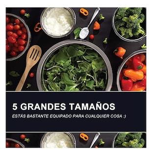 Foto 3 | Juego De Tazones Belug De Grado Alimenticio De Acero Inoxidable 5 Pcs, Plata