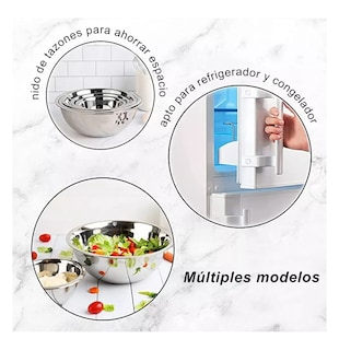 Foto 4 | Juego De Tazones Belug De Grado Alimenticio De Acero Inoxidable 5 Pcs, Plata