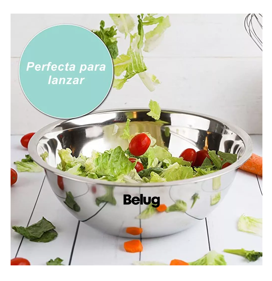Foto 6 pulgar | Juego De Tazones Belug De Grado Alimenticio De Acero Inoxidable 5 Pcs, Plata