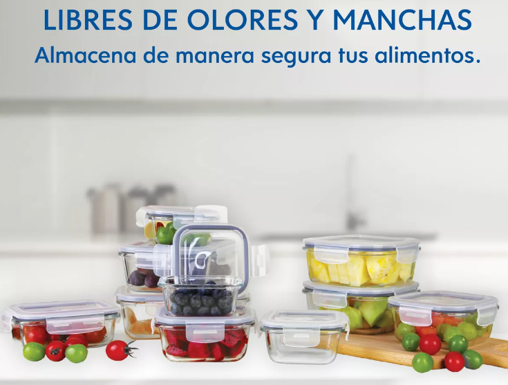 Foto 4 | Contenedores De Vidrio Herméticos Xtellar Con Tapa 10 Piezas