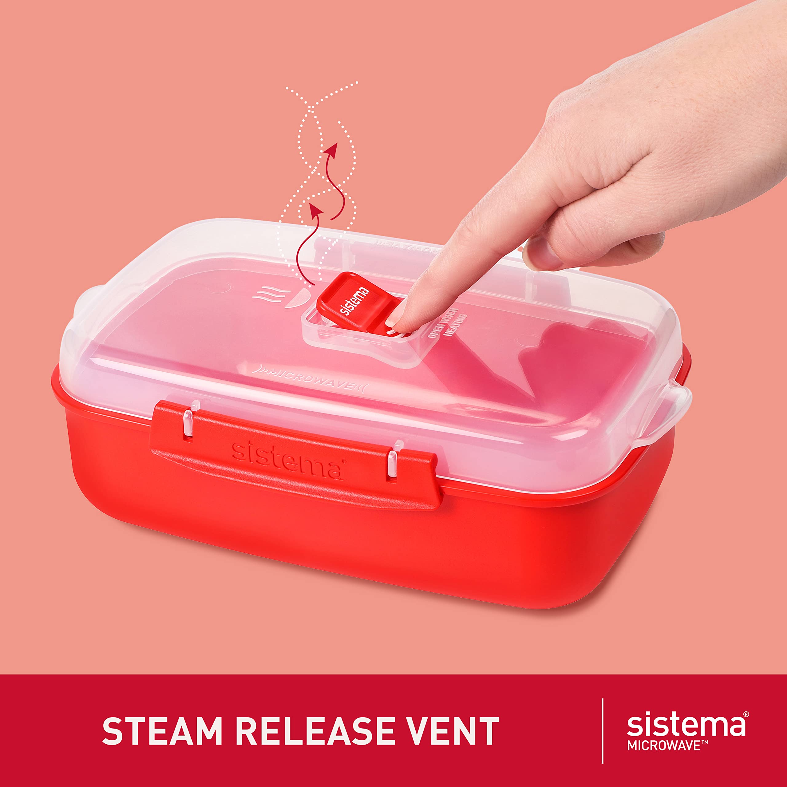Foto 3 pulgar | Sistema De Recipientes De Almacenamiento De Alimentos Para Microondas, Color Rojo, Juego De 4 - Venta Internacional.