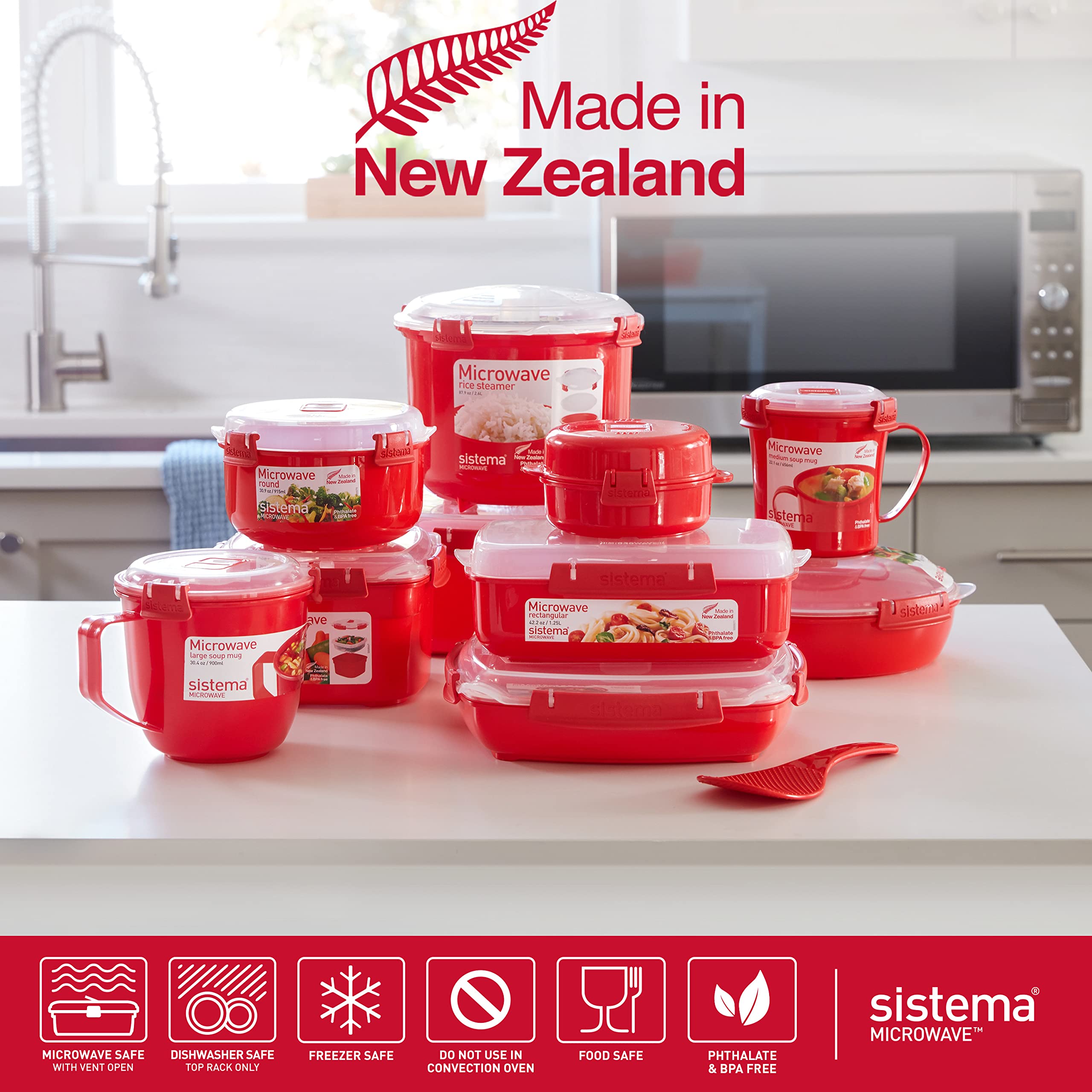 Foto 8 pulgar | Sistema De Recipientes De Almacenamiento De Alimentos Para Microondas, Color Rojo, Juego De 4 - Venta Internacional.