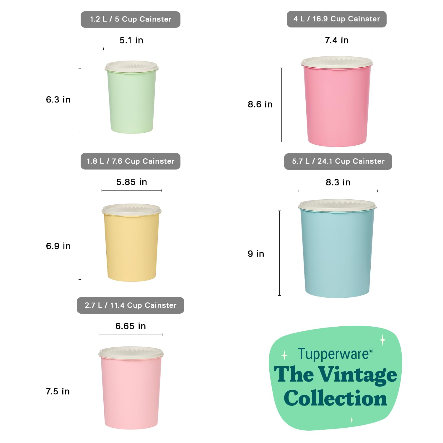 Foto 3 | Set De Botes Tupperware Heritage Collection, 10 Piezas - Venta Internacional.