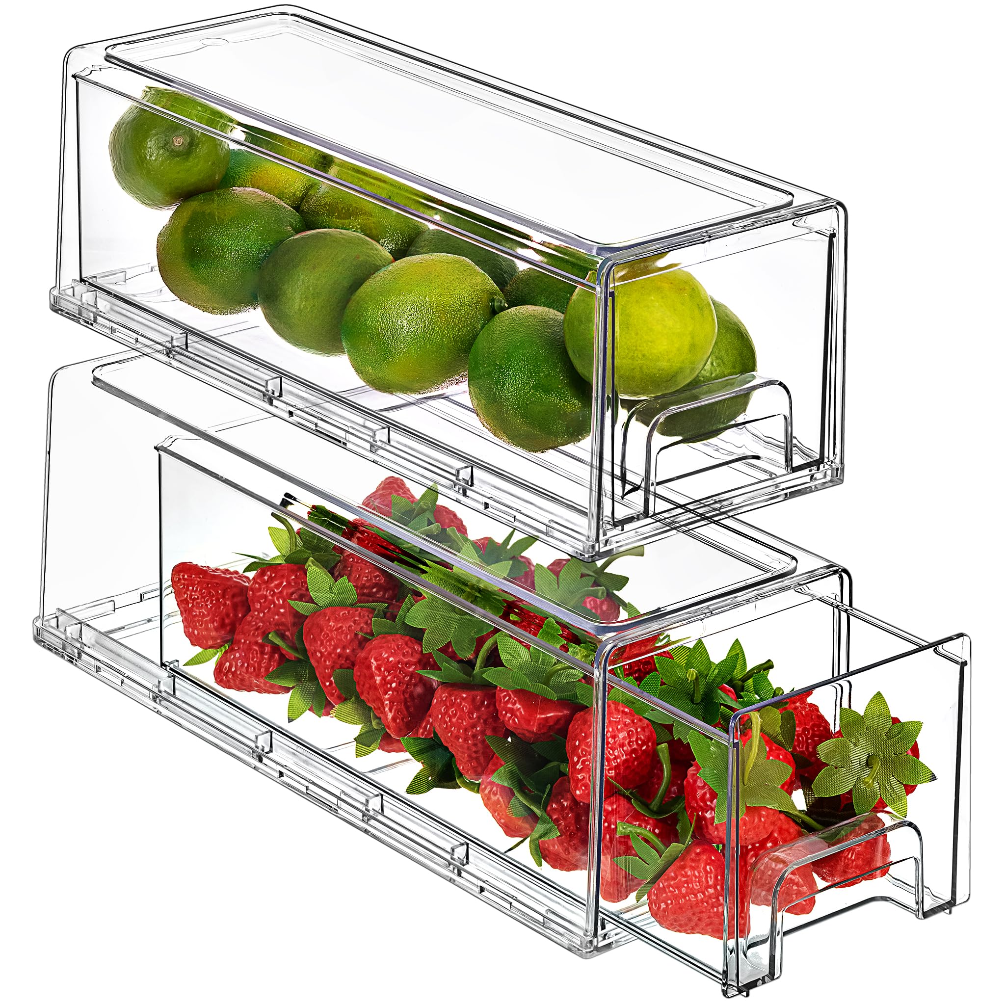 Frigorífico Drawers Sorbus Clear, Apilable, Paquete De 2 - Venta Internacional.