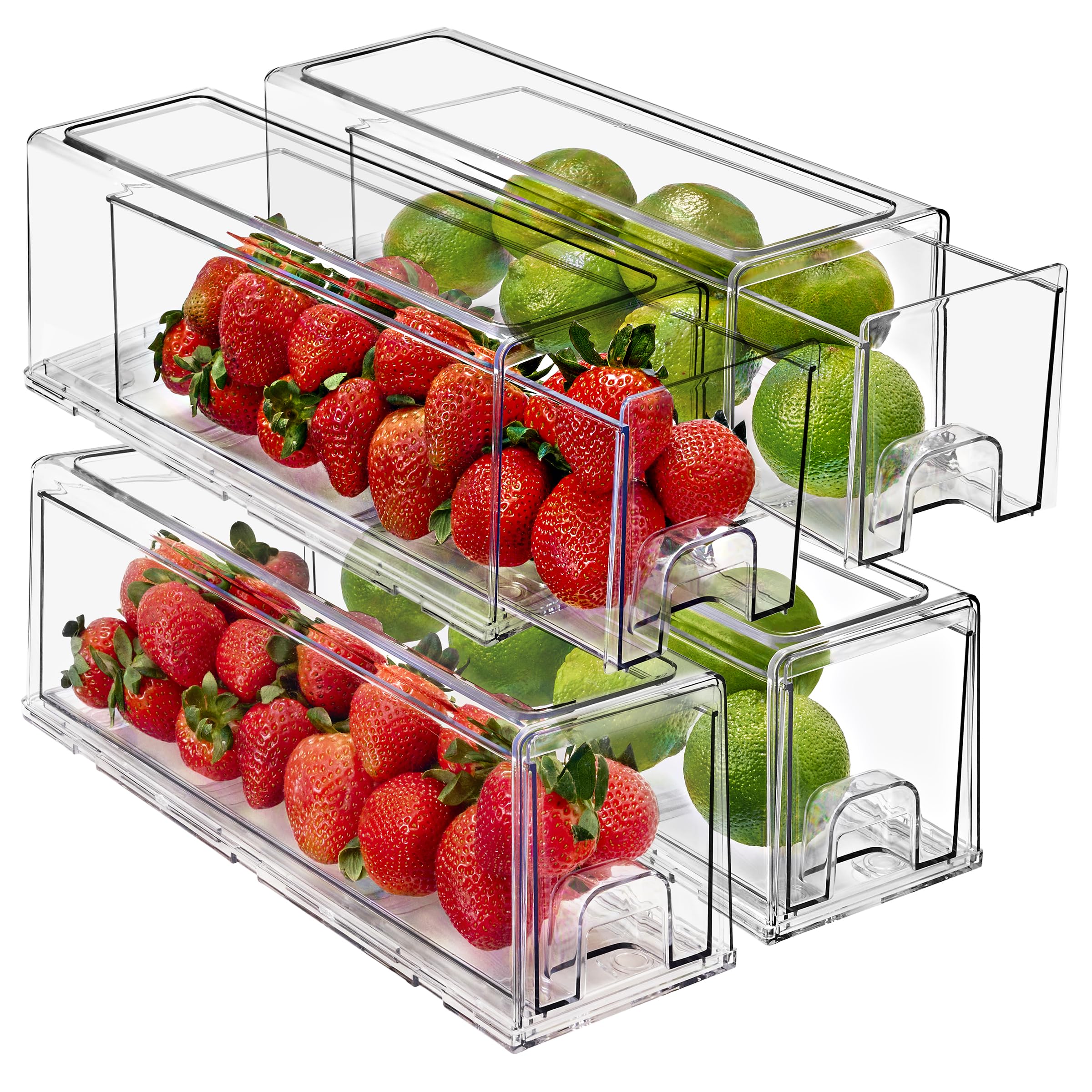 Frigorífico Drawers Sorbus Clear, Apilable, Paquete De 4 Unidades - Venta Internacional.