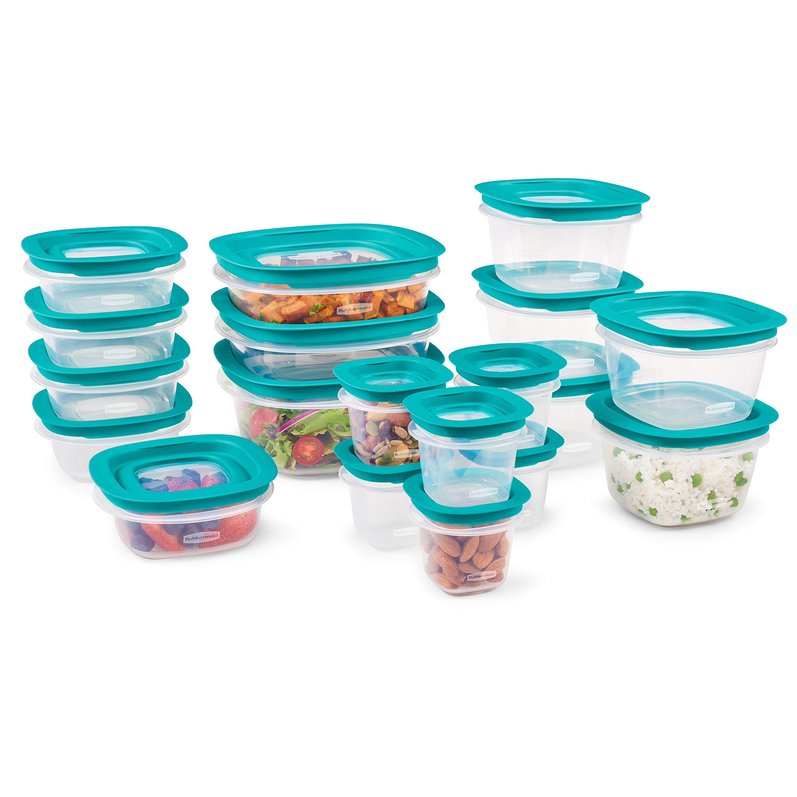 Foto 2 pulgar | Recipientes Rubbermaid Para Almacenamiento De Alimentos, 38 Piezas, Transparentes/azules - Venta Internacional.