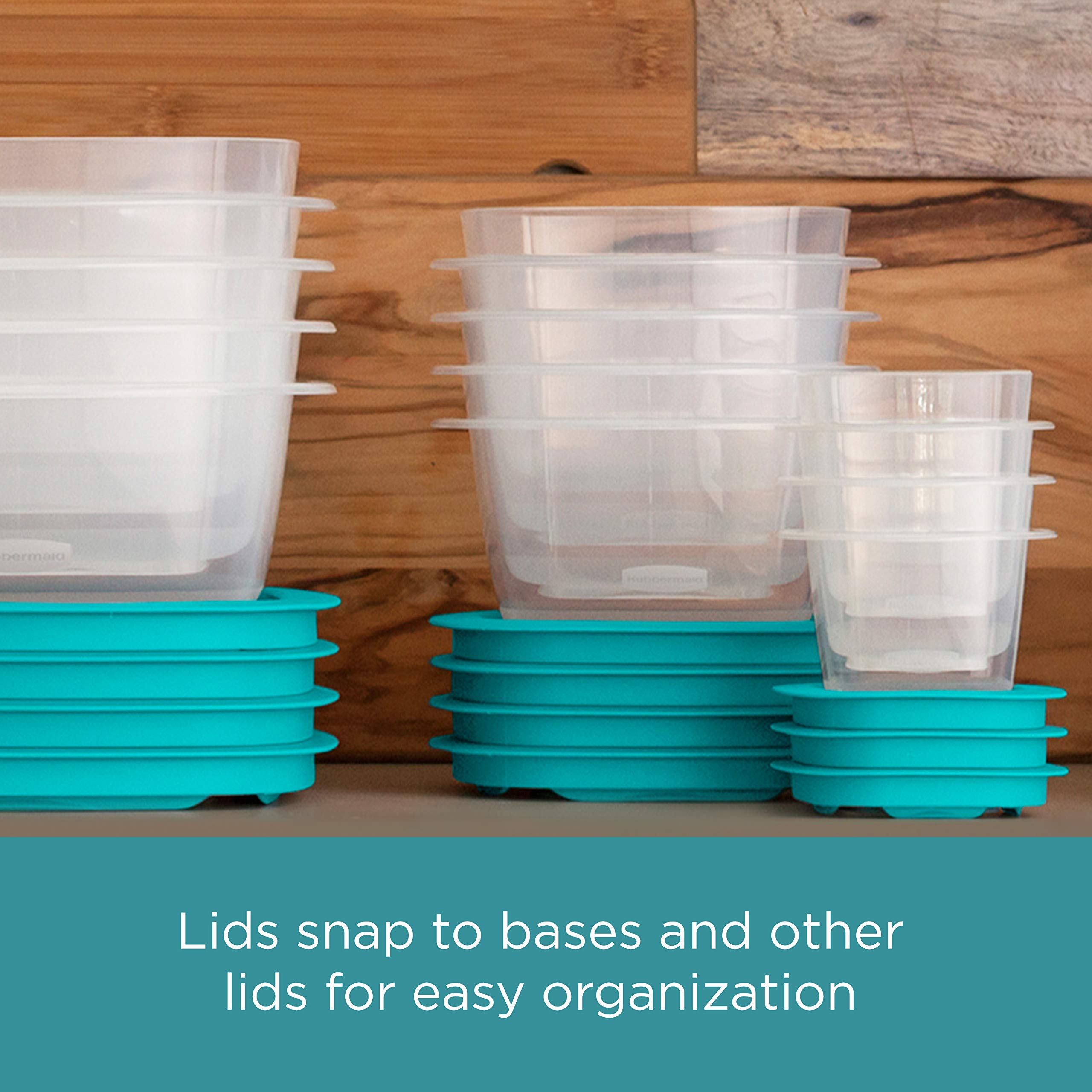 Foto 3 pulgar | Recipientes Rubbermaid Para Almacenamiento De Alimentos, 38 Piezas, Transparentes/azules - Venta Internacional.