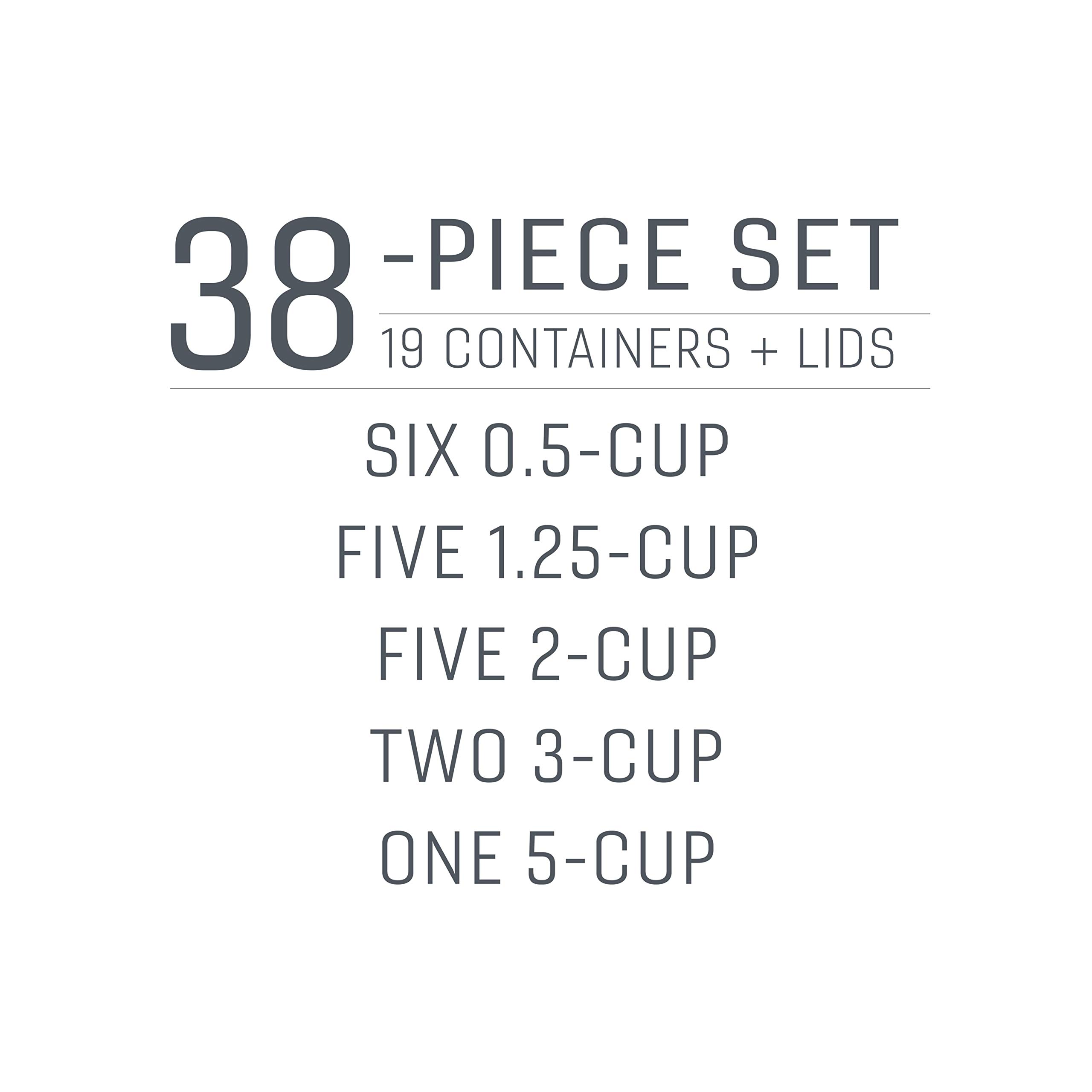 Foto 4 pulgar | Recipientes Rubbermaid Para Almacenamiento De Alimentos, 38 Piezas, Transparentes/azules - Venta Internacional.