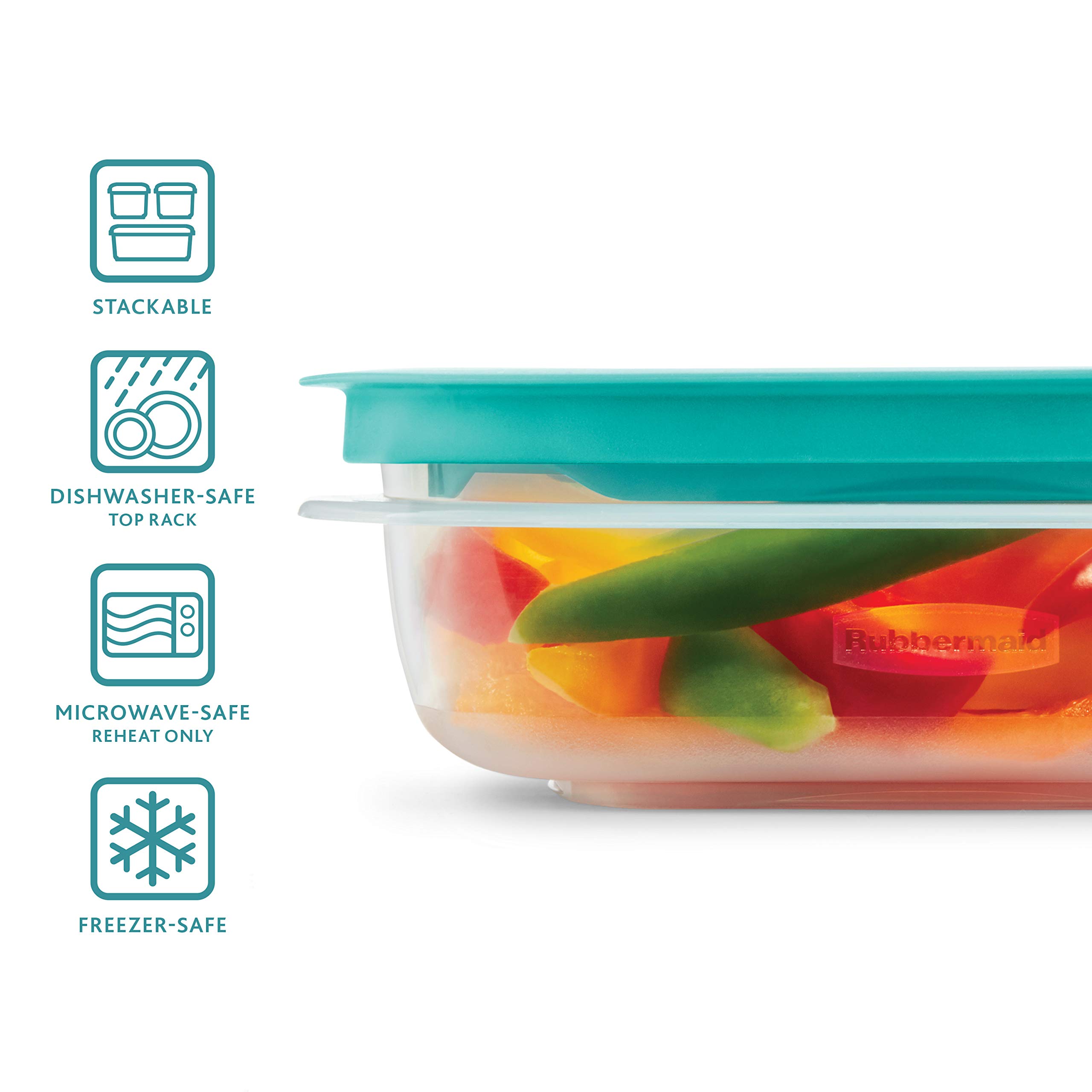 Foto 6 pulgar | Recipientes Rubbermaid Para Almacenamiento De Alimentos, 38 Piezas, Transparentes/azules - Venta Internacional.
