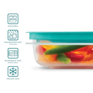 Foto 5 | Recipientes Rubbermaid Para Almacenamiento De Alimentos, 38 Piezas, Transparentes/azules - Venta Internacional.