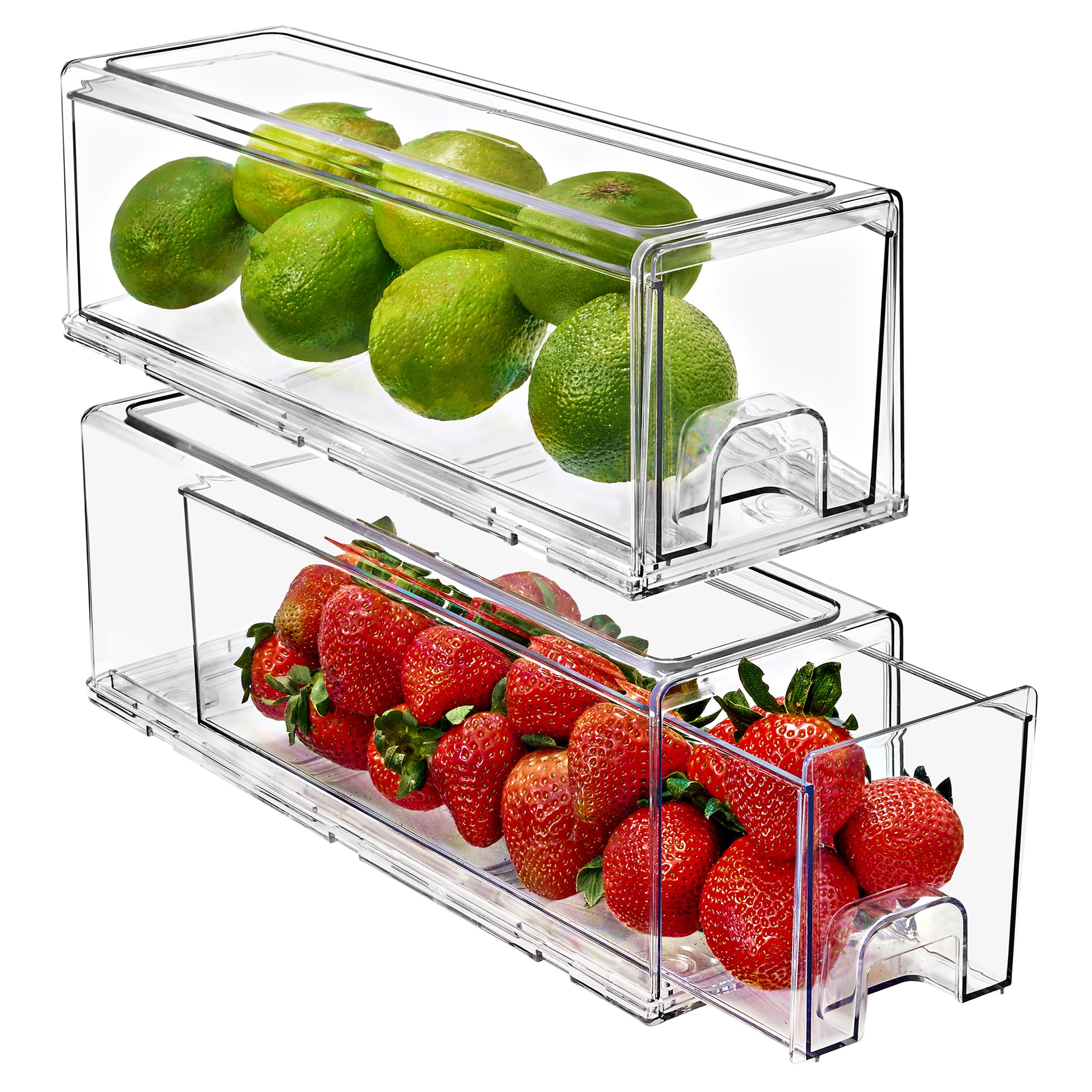 Foto 2 pulgar | Frigorífico Drawers Sorbus Clear, Apilable, Paquete De 2 - Venta Internacional.