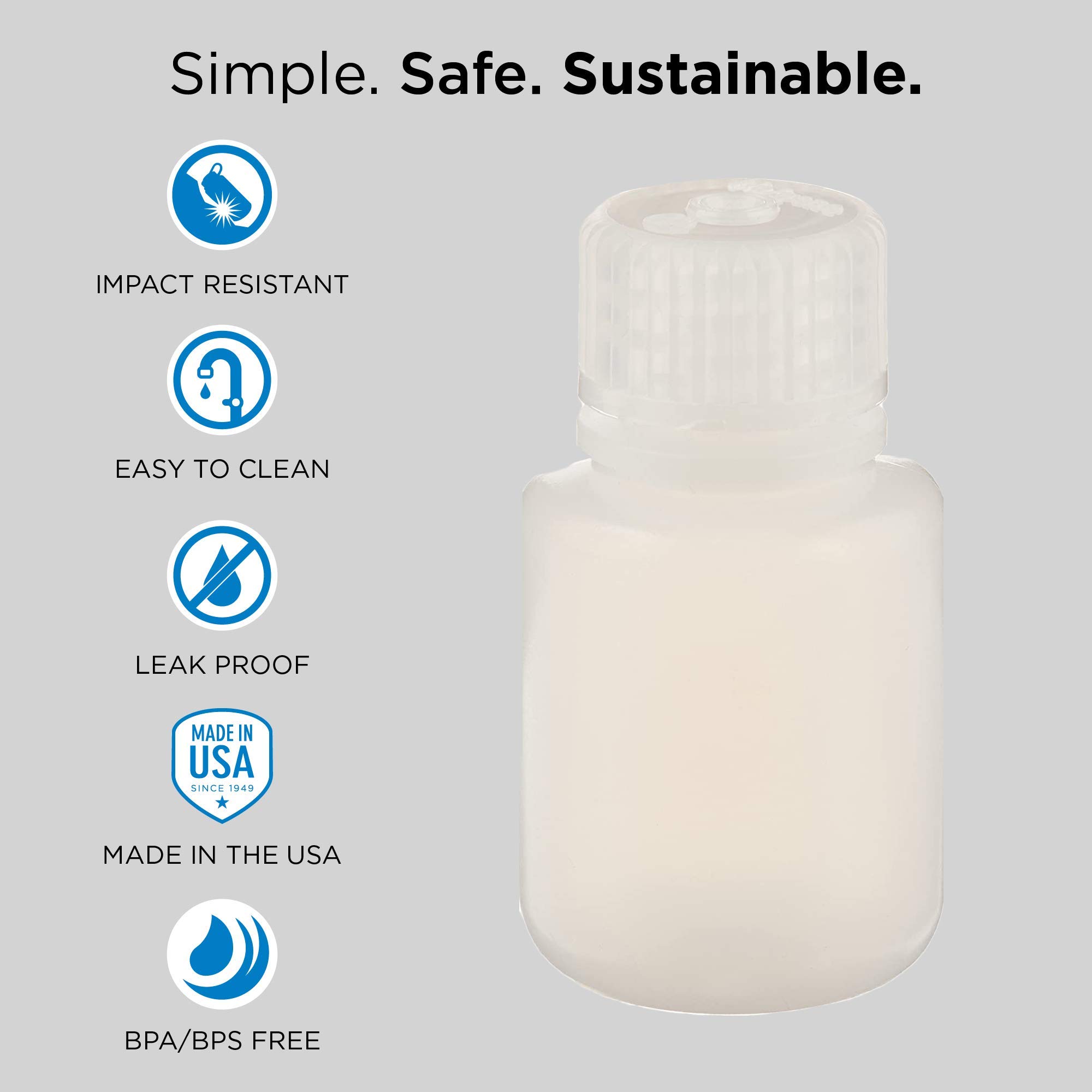 Foto 3 pulgar | Envase Nalgene Hdpe De Boca Estrecha, Redondo, 30 Ml - Venta Internacional.