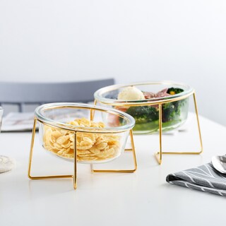 Foto 2 | Plato De Comida Sanlin Beans Para Ensalada De Frutas, Vidrio De 800 Ml Con Rejilla - Venta Internacional.