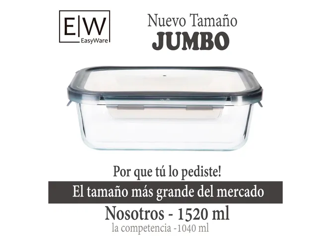 Foto 3 pulgar | Easyware Xtellar Jumbo Juego De 10 Recipientes Contenedores
