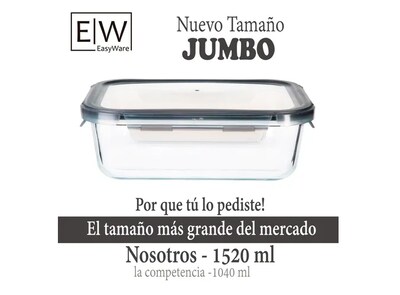 Foto 2 | Easyware Xtellar Jumbo Juego De 10 Recipientes Contenedores