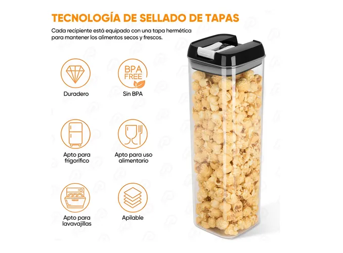 Foto 4 pulgar | Recipientes Xtellar Herméticos Almacenamiento