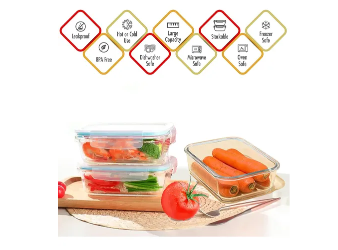 Foto 4 pulgar | Luvan Xtellar Set De Recipientes Hermético  De Vidrio 2 Piezas
