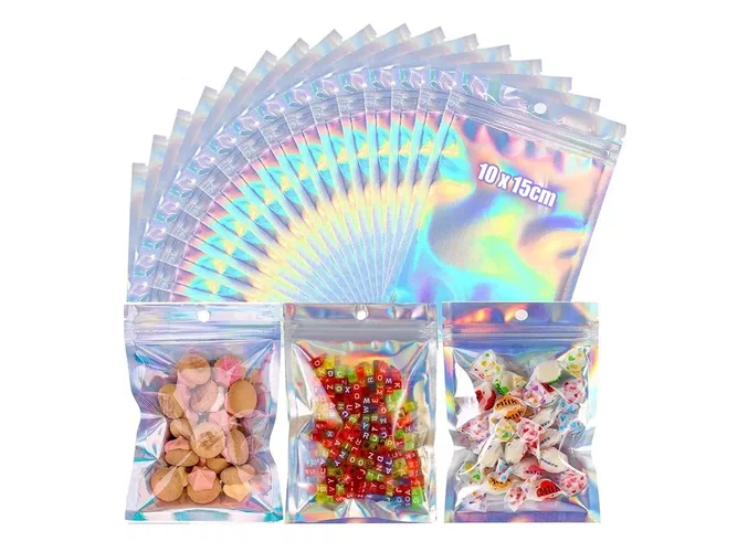 Bolsas Xtellar Holográficas Tornasol A Prueba De Olores 300pzs