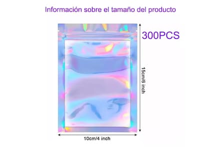 Foto 3 | Bolsas Xtellar Holográficas Tornasol A Prueba De Olores 300pzs