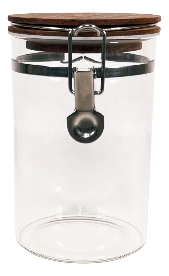 Foto 3 pulgar | Juego 4 Frascos Vidrio Herméticos Con Tapa De Madera 900 Ml