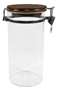 Foto 3 | Juego 4 Frascos Herméticos Con Tapa De Madera 1500 Ml