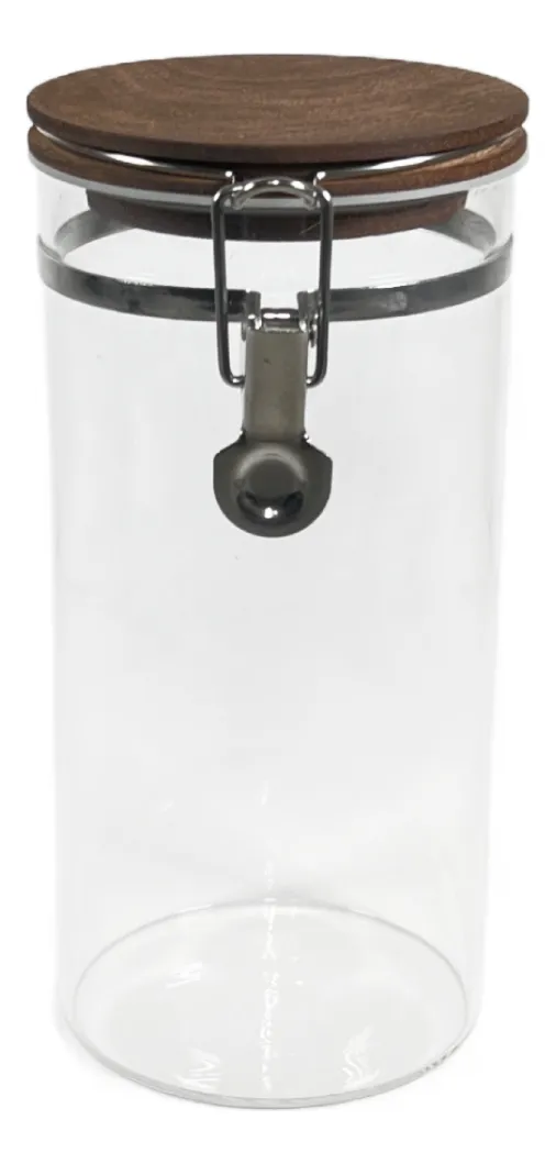 Foto 5 pulgar | Juego 4 Frascos Herméticos Con Tapa De Madera 1500 Ml