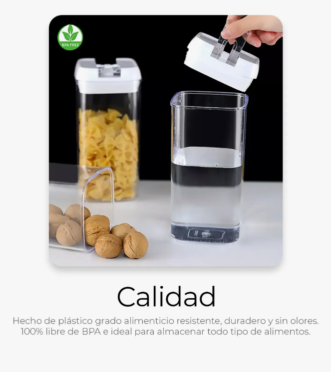 Foto 4 | Recipientes Herméticos De Almacenamiento De Cocina 14 Pz Color Blanco