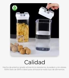 Foto 4 | Recipientes Herméticos De Almacenamiento De Cocina 14 Pz Color Blanco