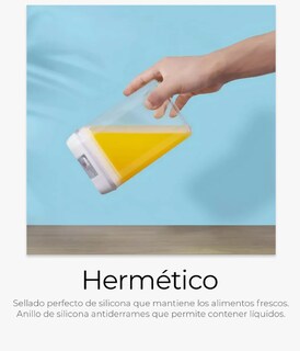 Foto 5 | Recipientes Herméticos De Almacenamiento De Cocina 14 Pz Color Blanco