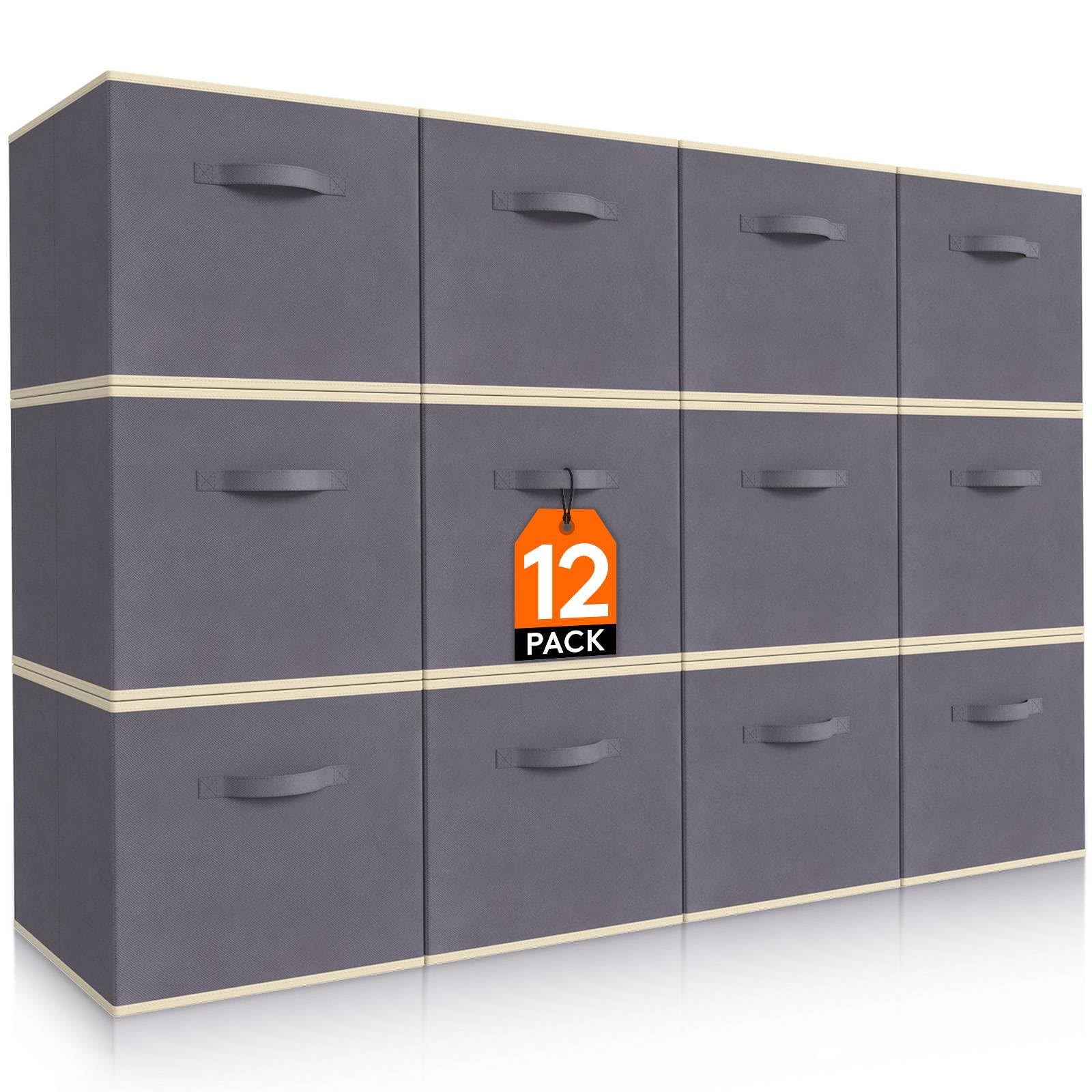 Foto 1 | Cubos De Almacenamiento Lifewit, 12 Paquetes De 28 X 28 X 28 Cm, Tela Gris - Venta Internacional.